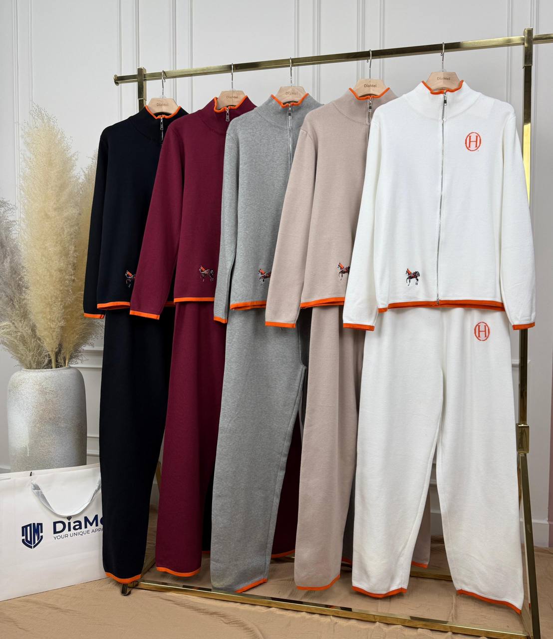 Двойка Hermès из плотного  трикотажа  