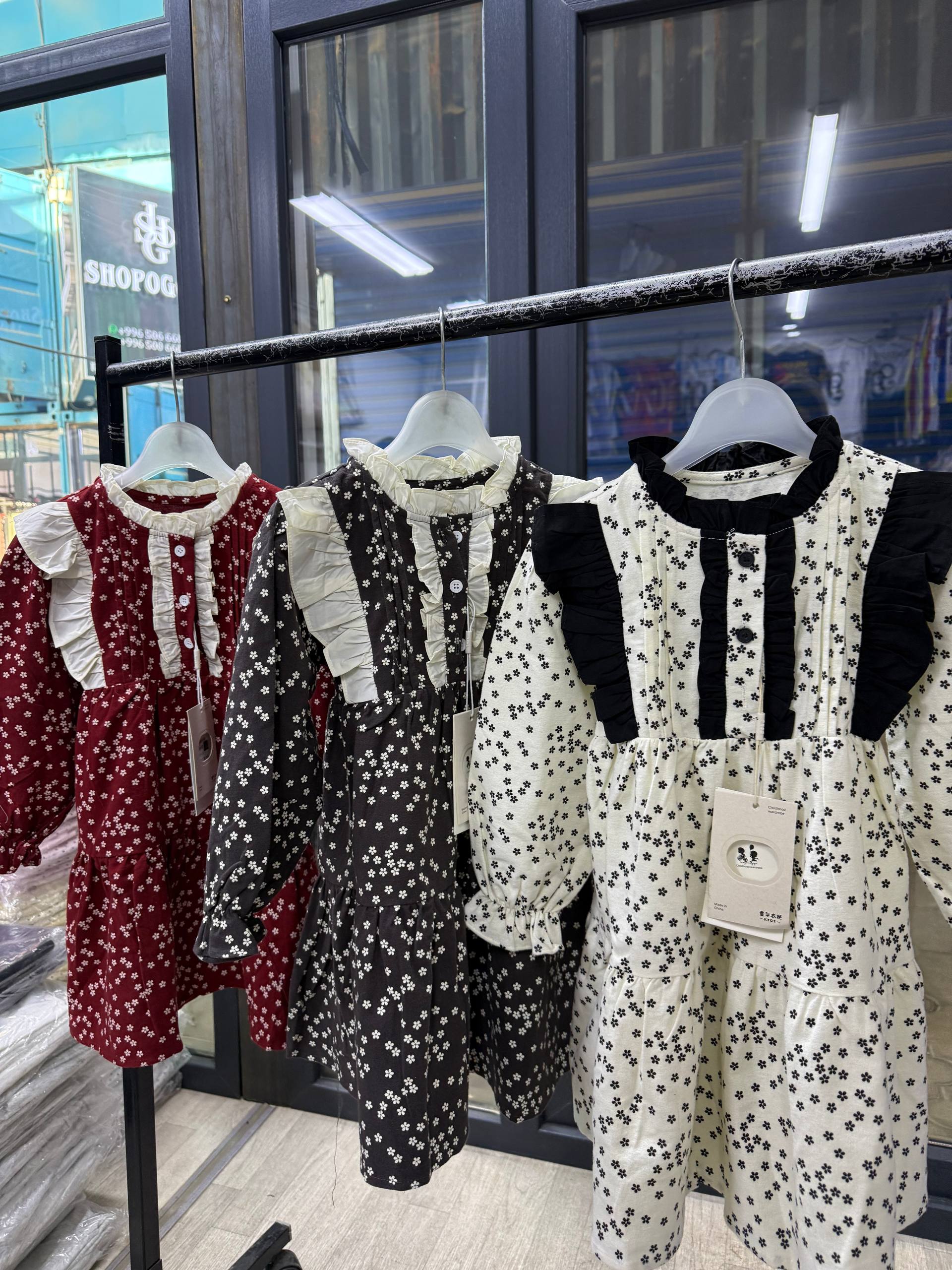 Детское хлопковое платье для девочки