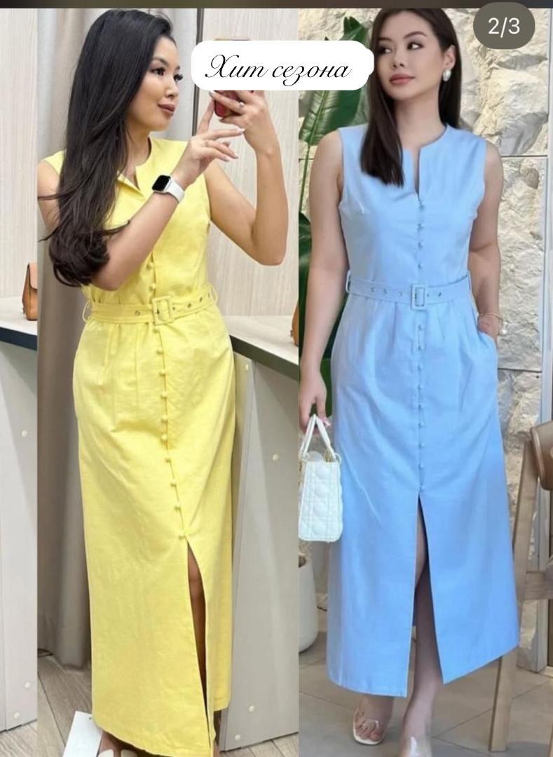 Новинка🩵
Платье  шикарная качество 🫰
Ткань лён ✅
Гуанчж...