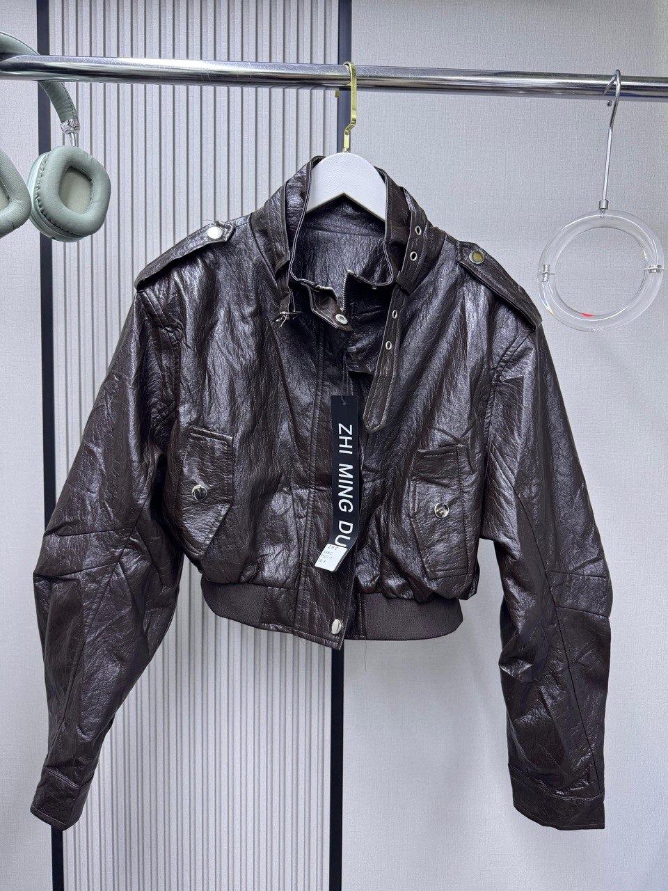 Та самая укороченная кожаная  куртка 💔
💥Идеальная посад...