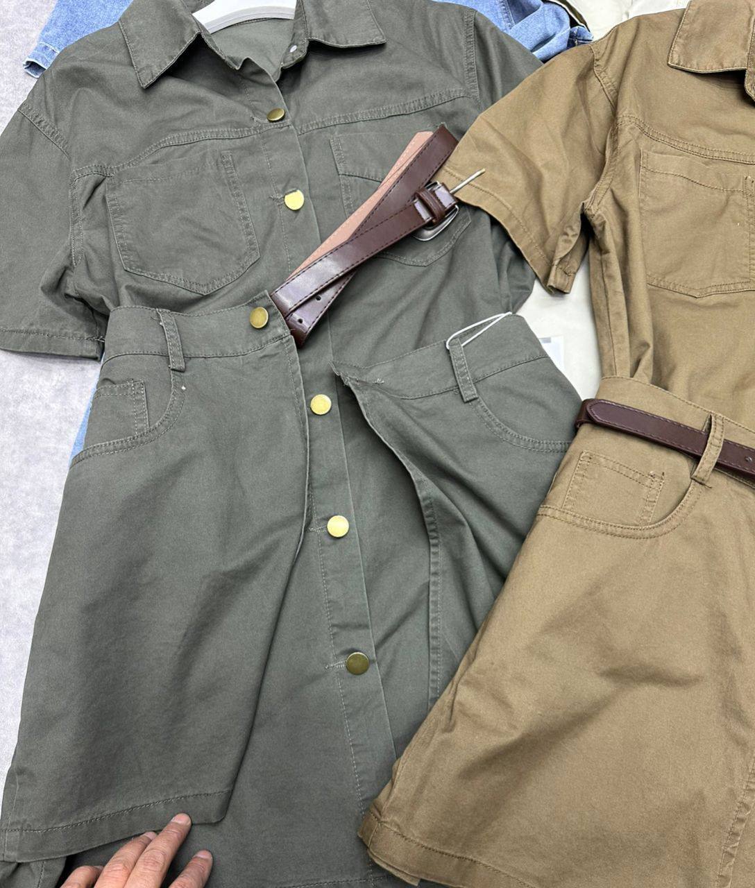 Джинсовая двойка платье