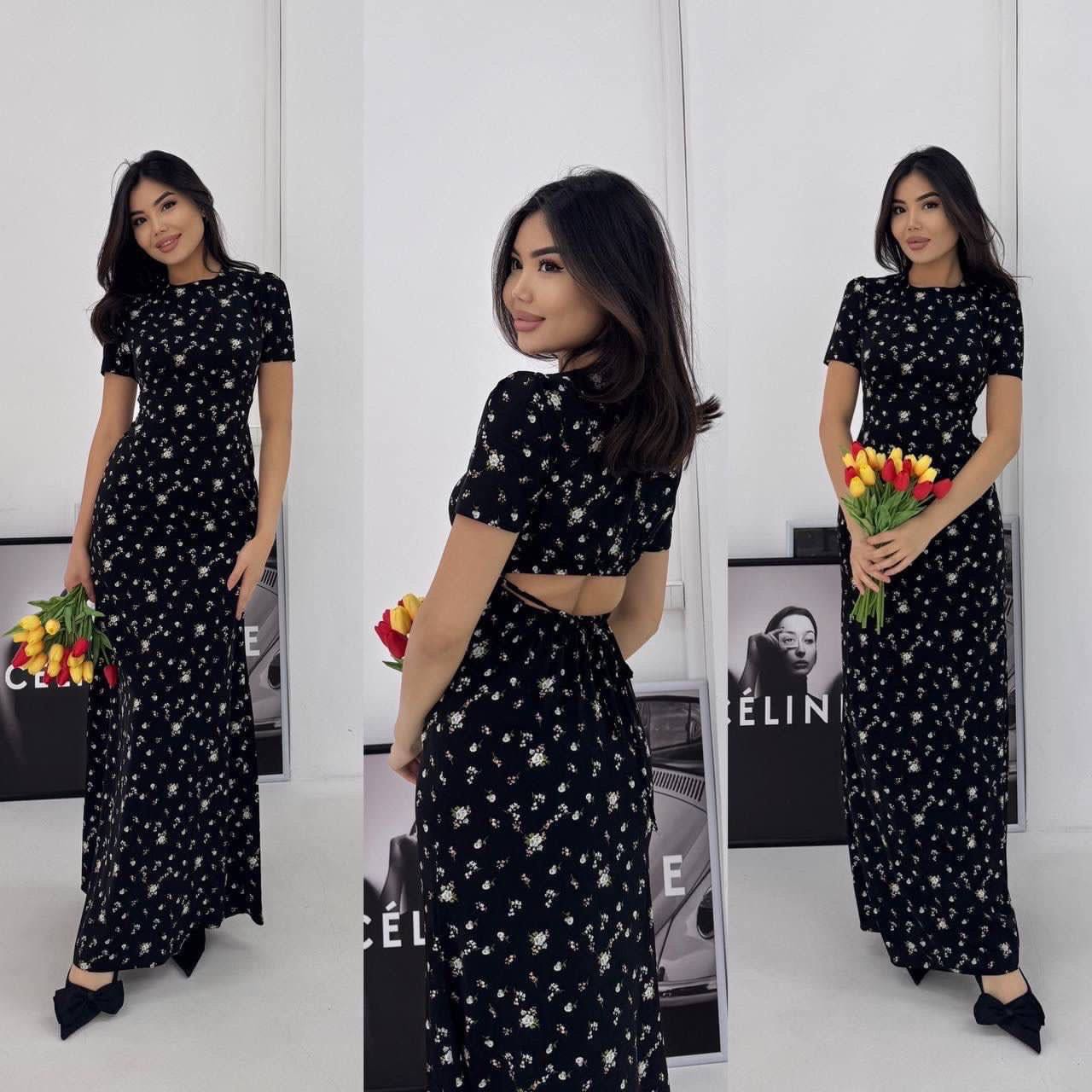 Платье с открытой спинкой❤️
Ткань Прадо❤️
42/44/42/44❤️...