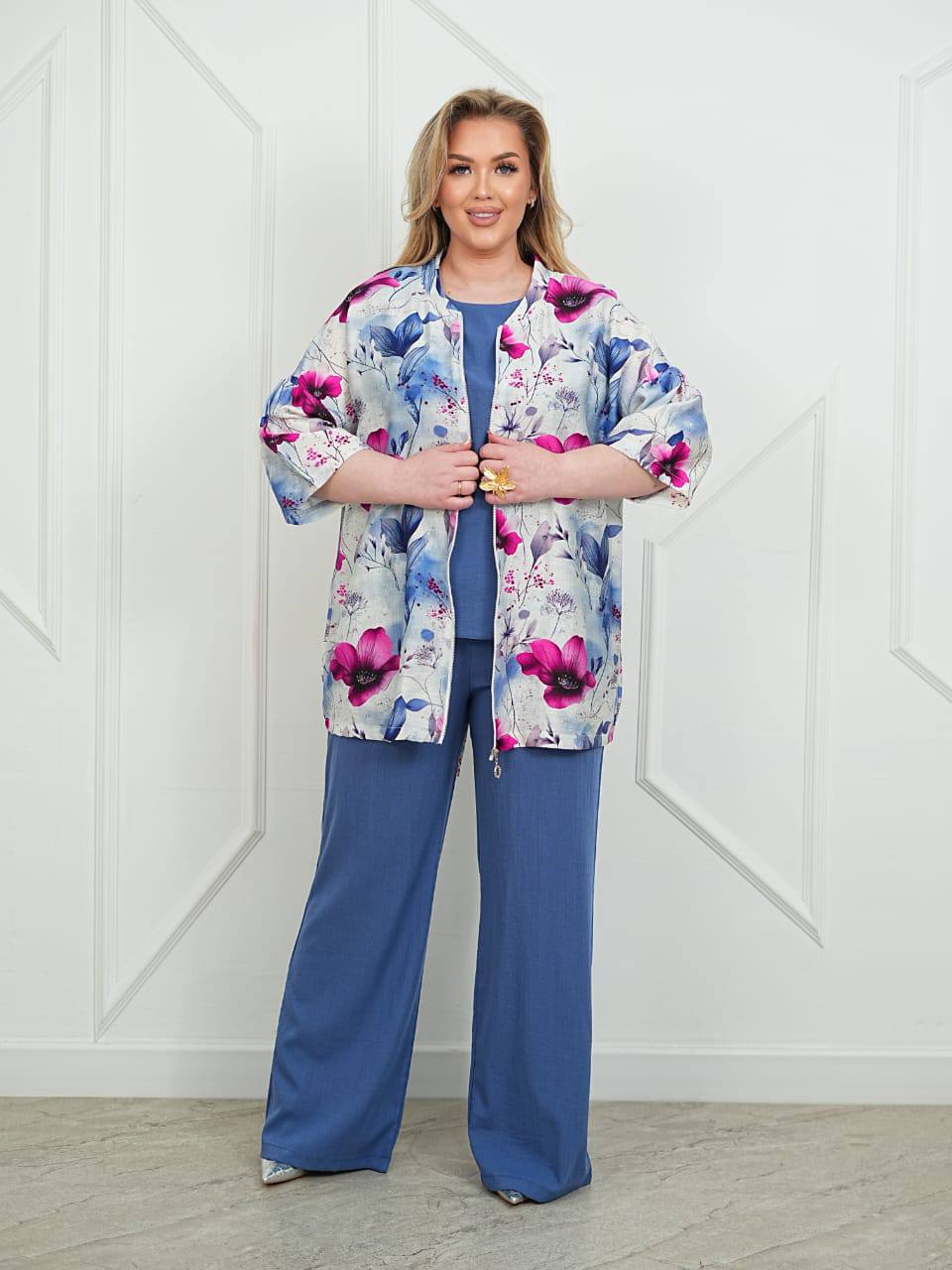 Новинка 
💐Тройка
💐Размер 50 52 54 56 
💐Ткань Лион 
💐Цен...