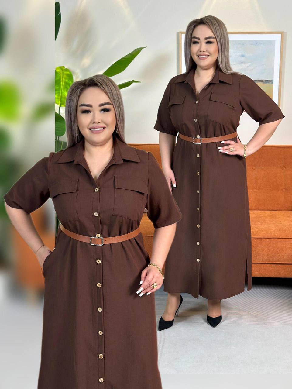 В наличии красивое платье Сафари🍀
В комплекте ремень 🍀
...