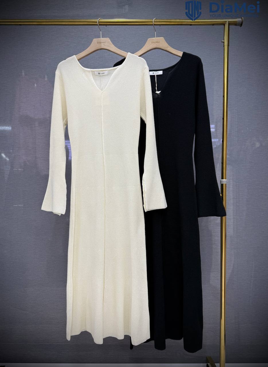 Трикотажные платья с V-вырезом ✨