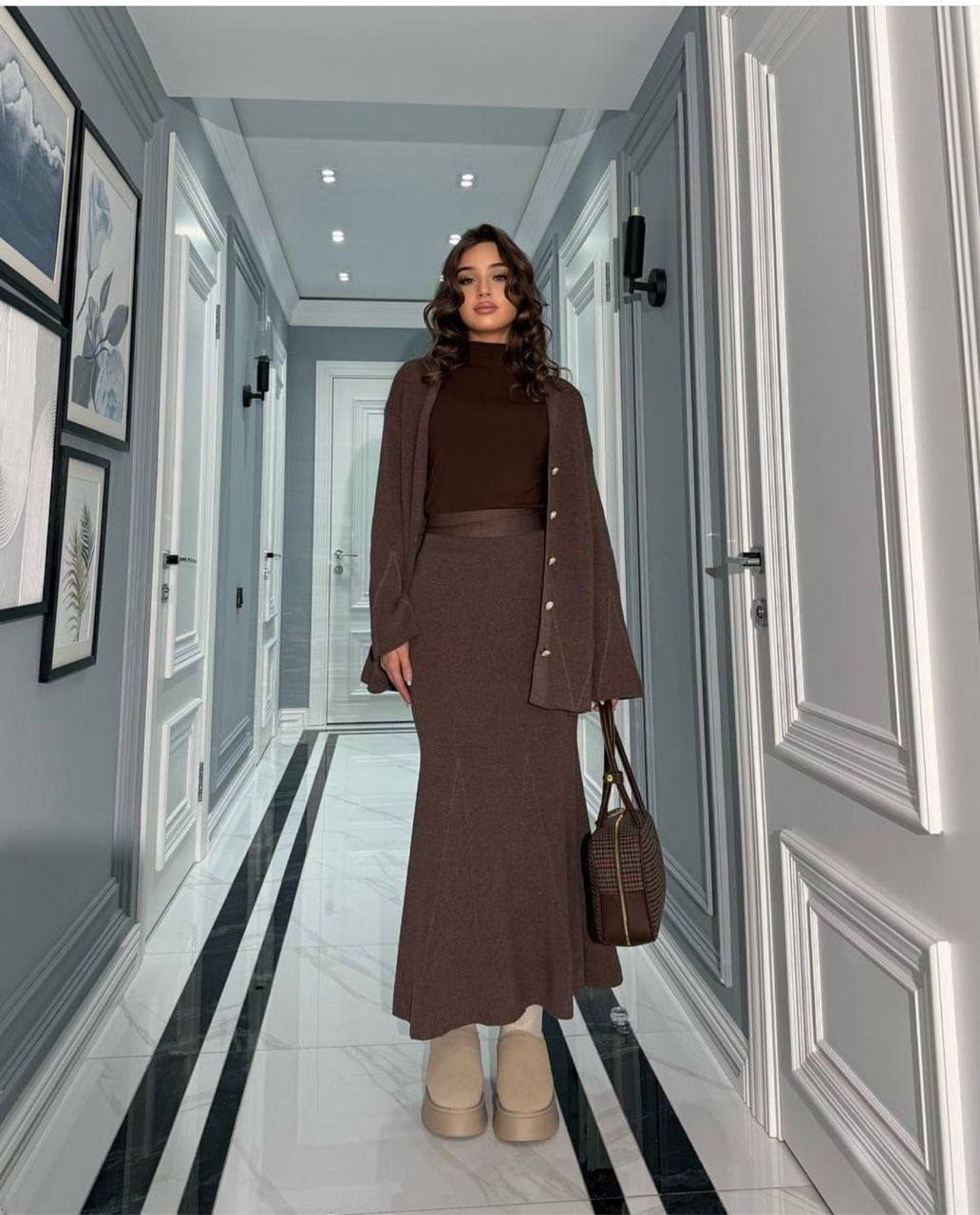 Трикотажные двойки с юбкой-рыбкой СНОВА В НАЛИЧИИ ✨