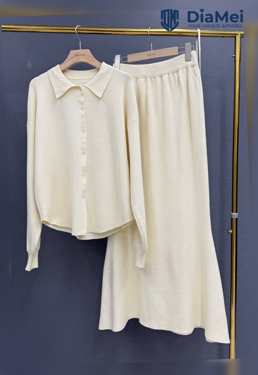 Трикотажная двойка с юбкой “Рыбка”!