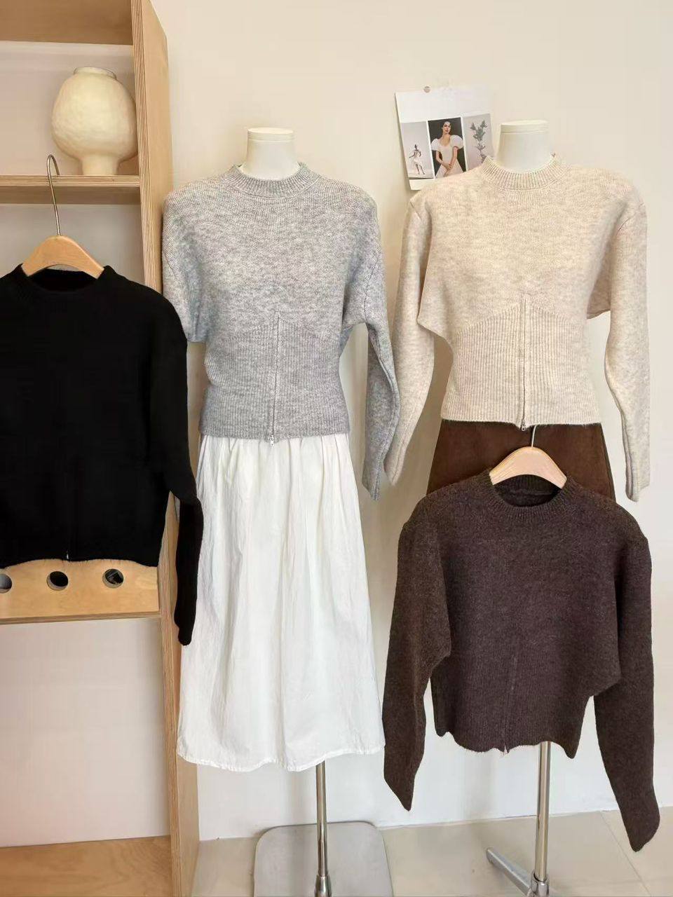 Трикотажные кофты с акцентной молнией ✨