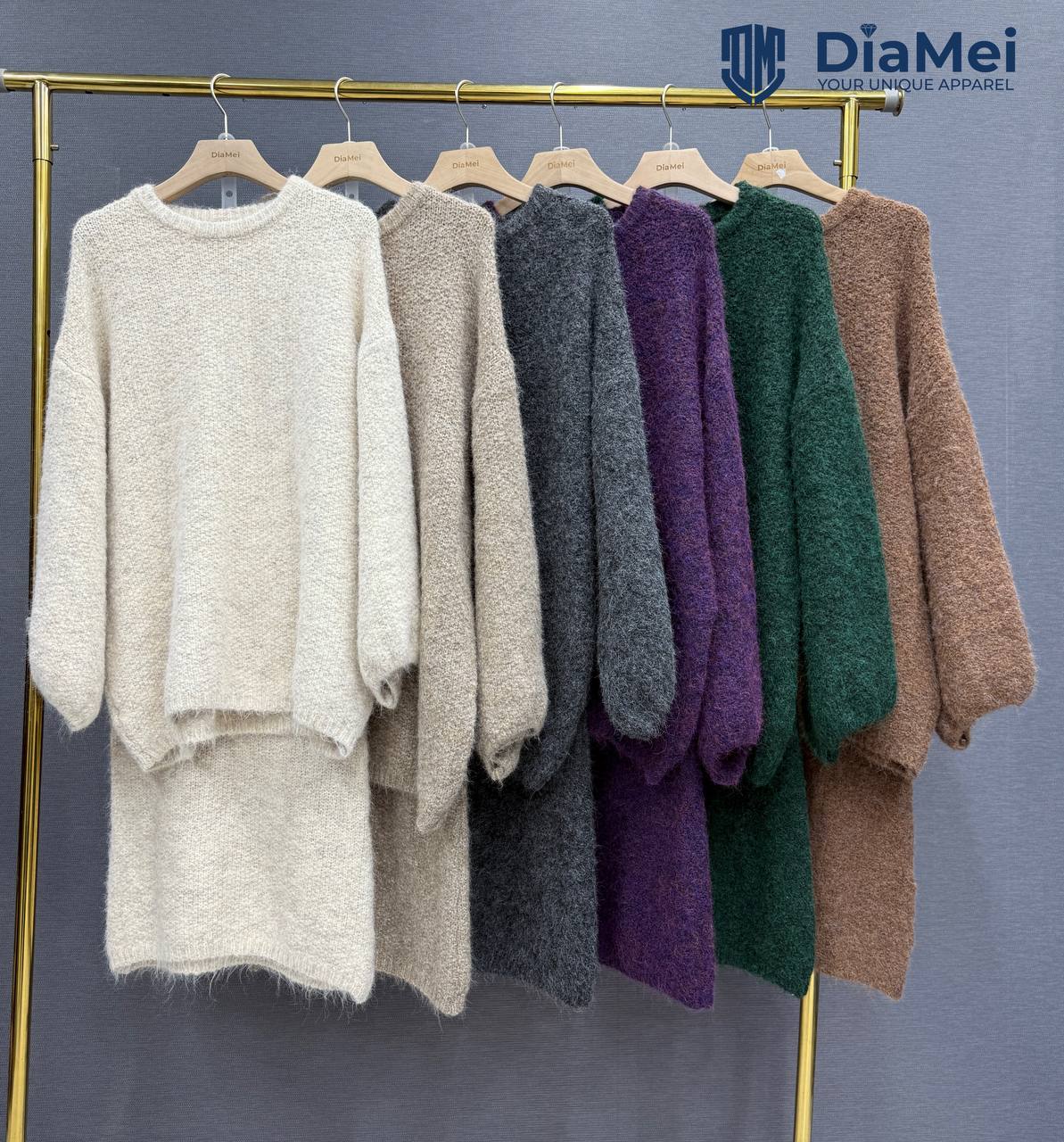 ️Тёплые модные  трикотажные двойки из шерсти