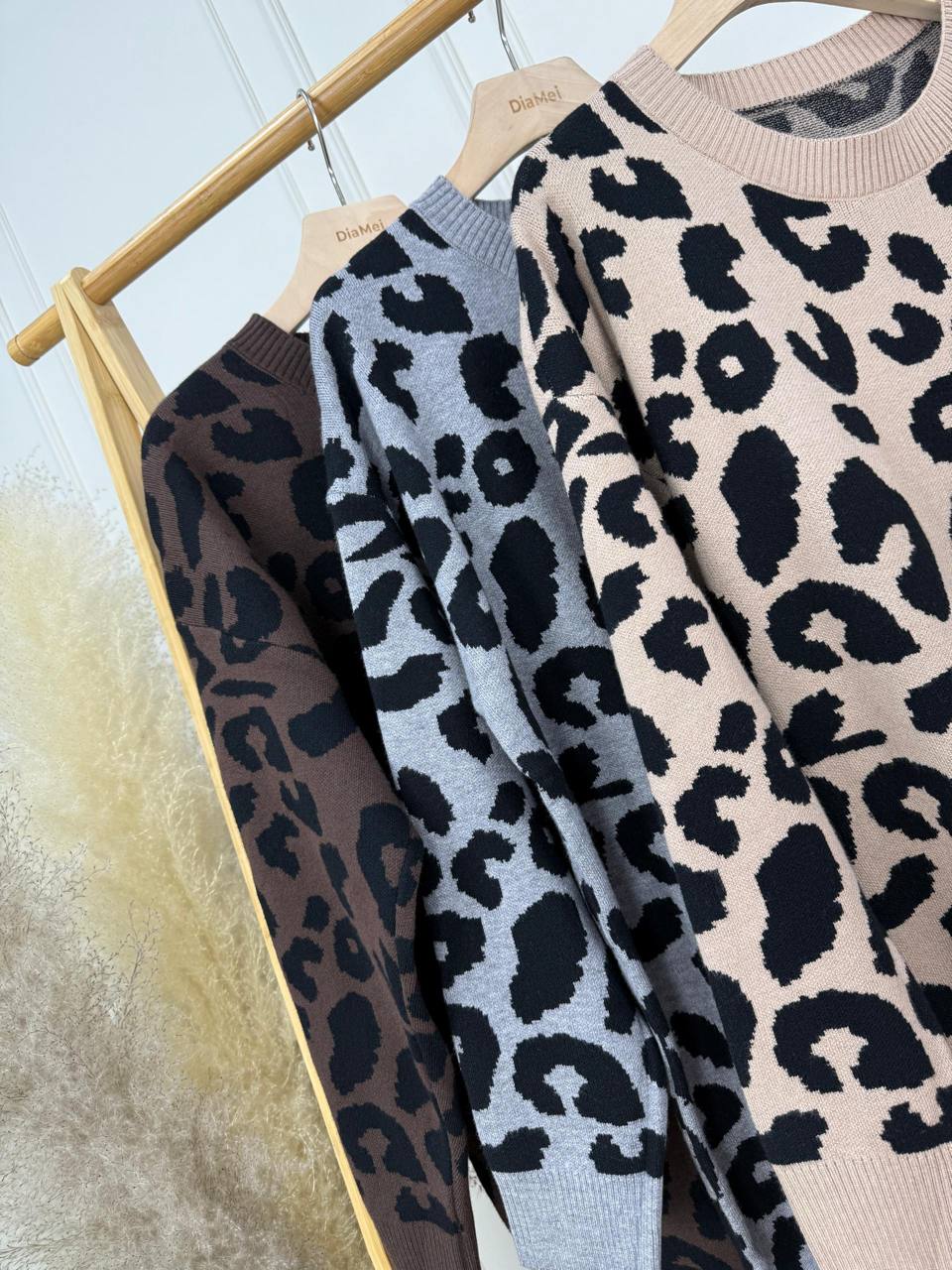 Трикотажная туника с леопардовым принтом