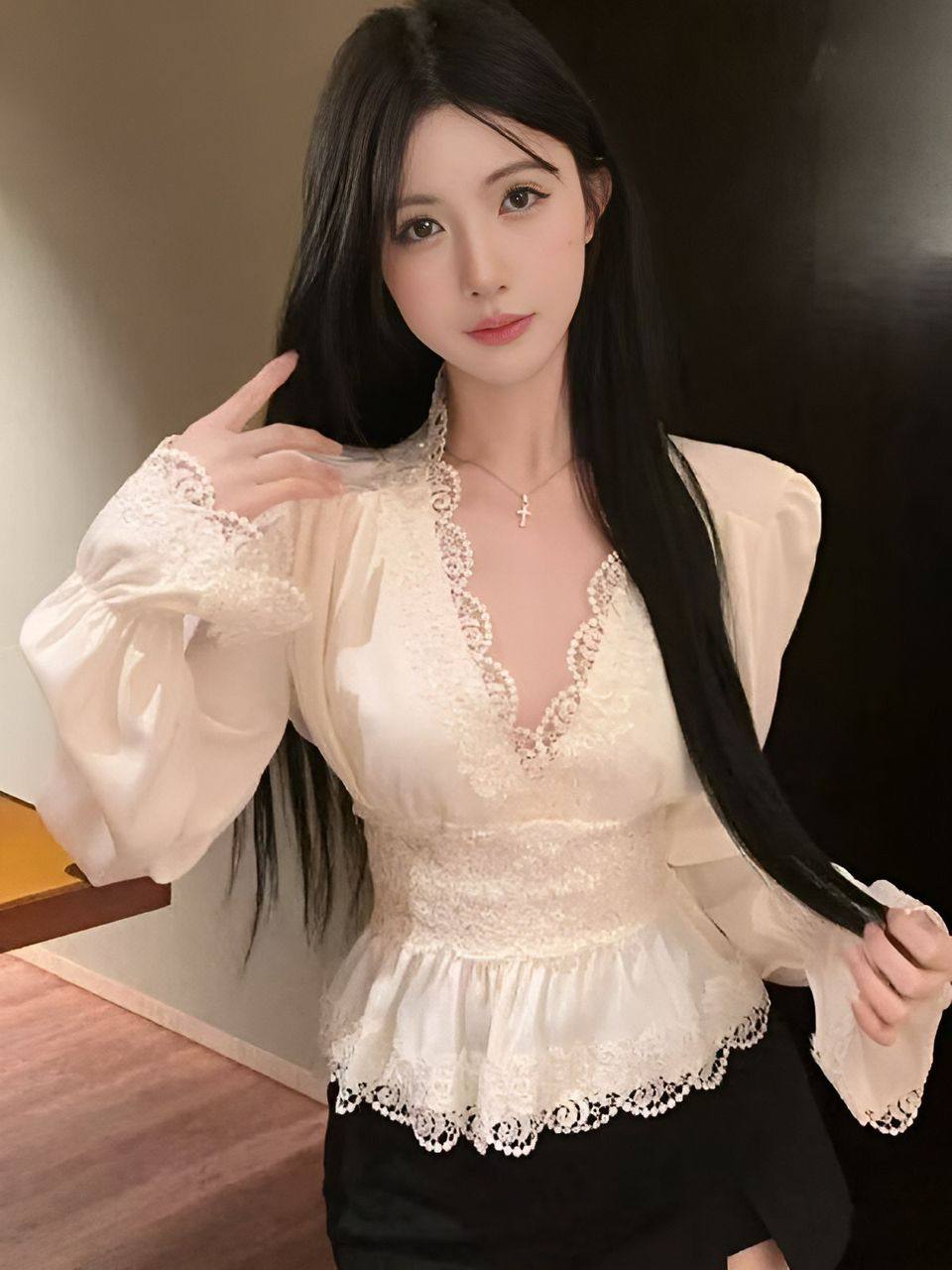 Элегантная кружевная блуза премиум-класса ✨