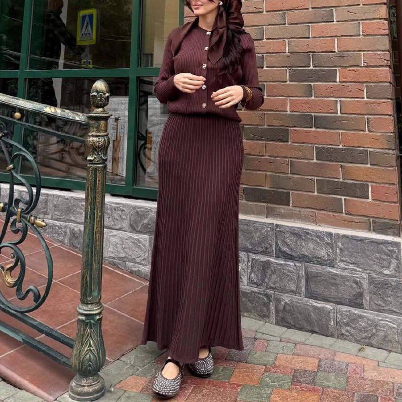 Трикотажная двойка в рубчик
Идеальный повседневный вари...