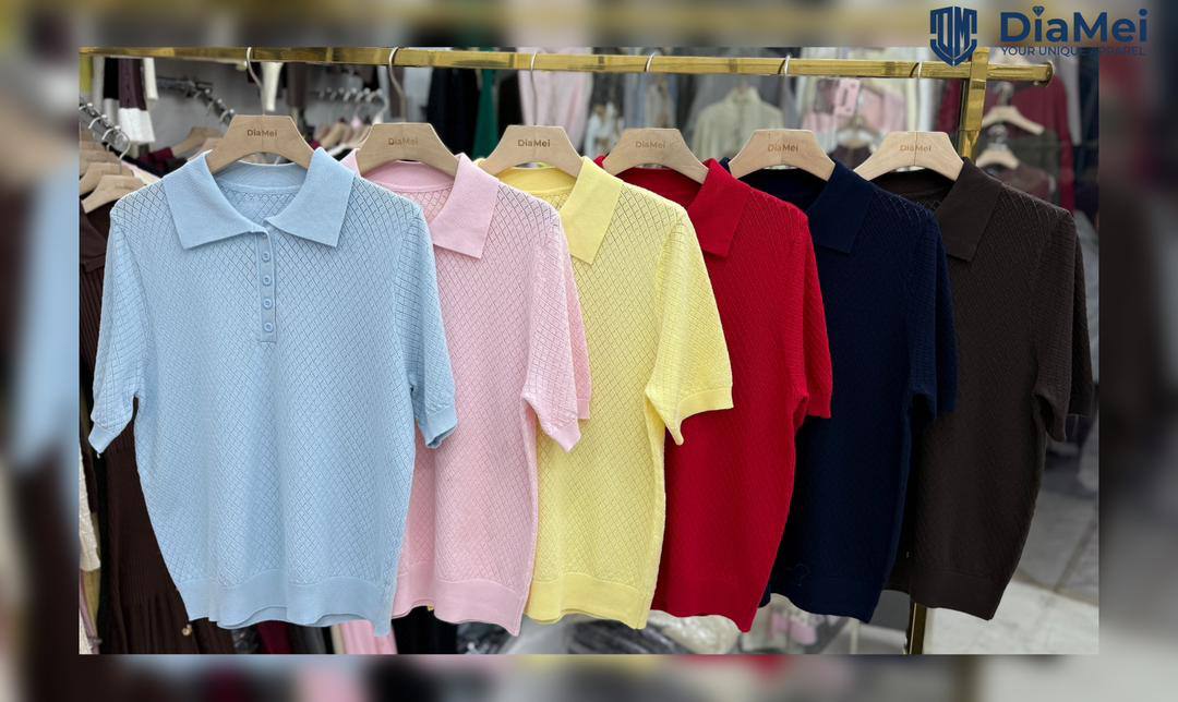 Трикотажное поло с пуговицами