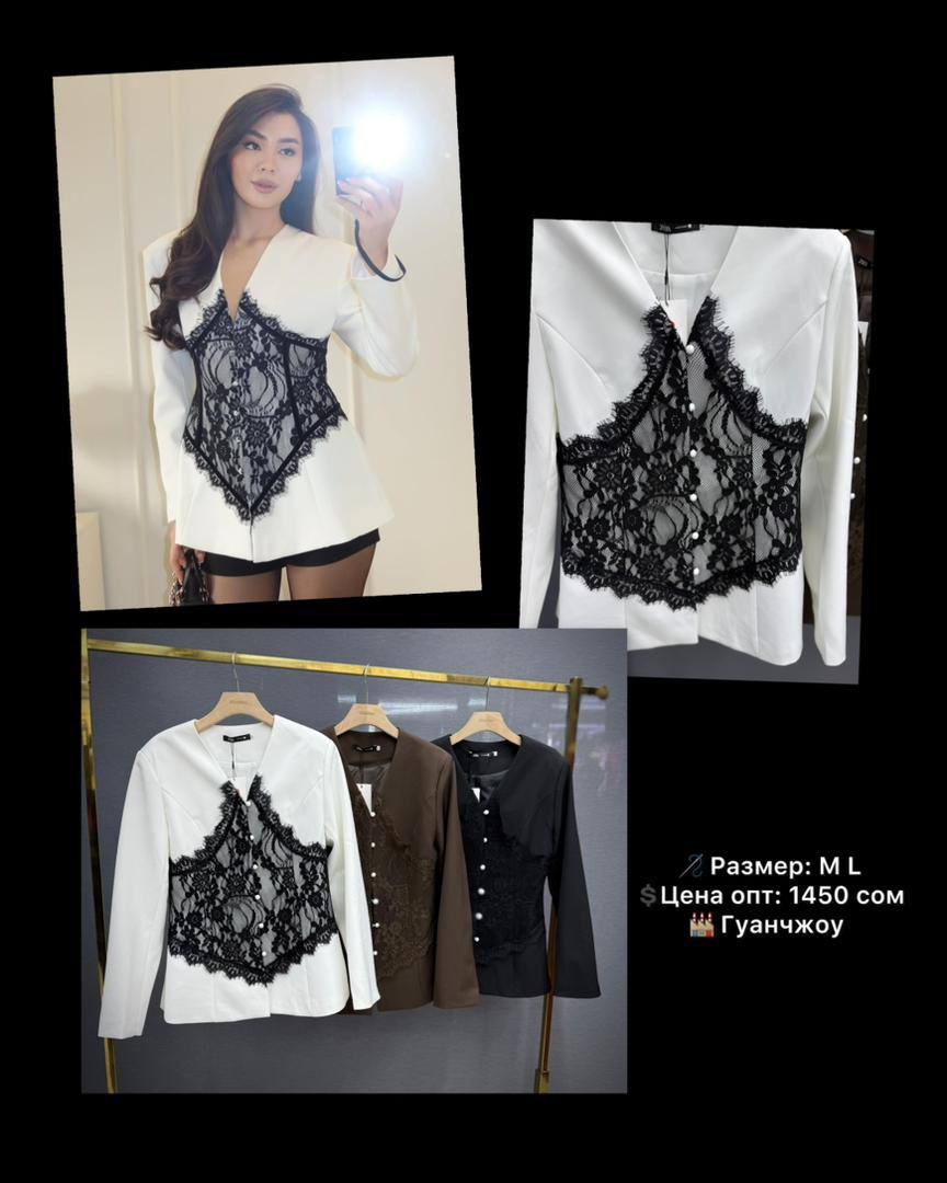 Lace Accent Blazer
Жакет с кружевным акцентом в стиле Z...