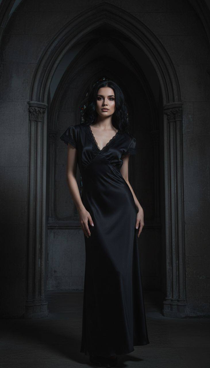 🤍💚🤎🖤Satin V-...