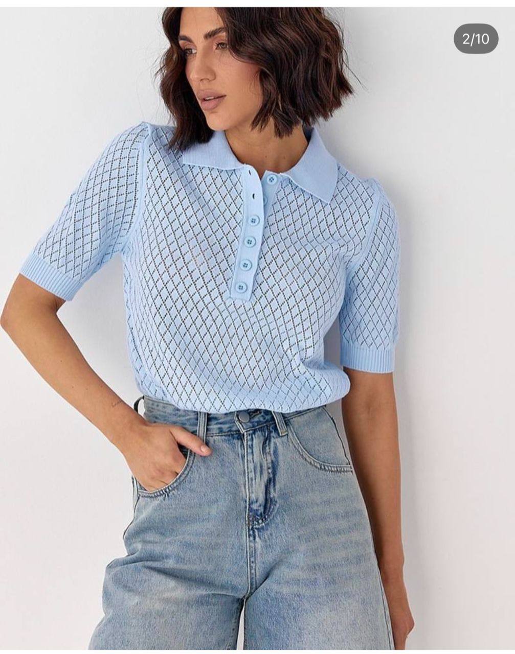 💎👚 Knit Polo...