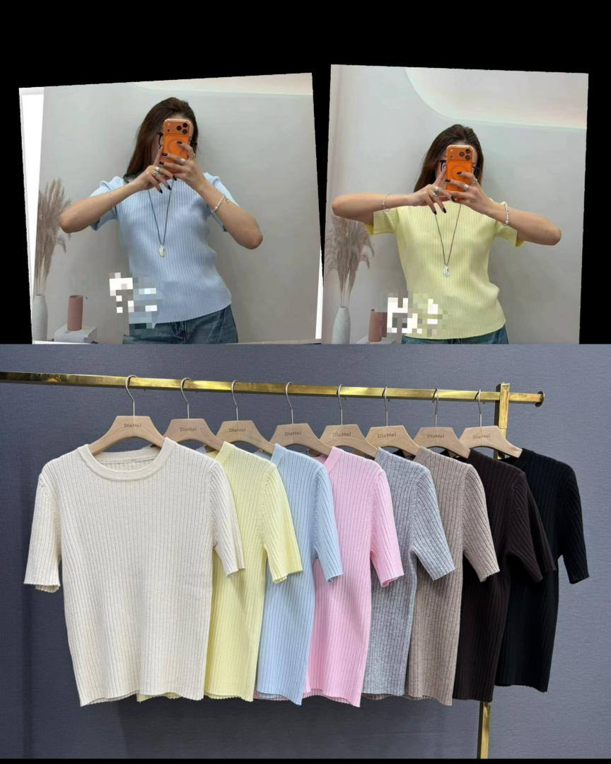 Rib Knit Tee
Мягкая базовая футболка из рубчика