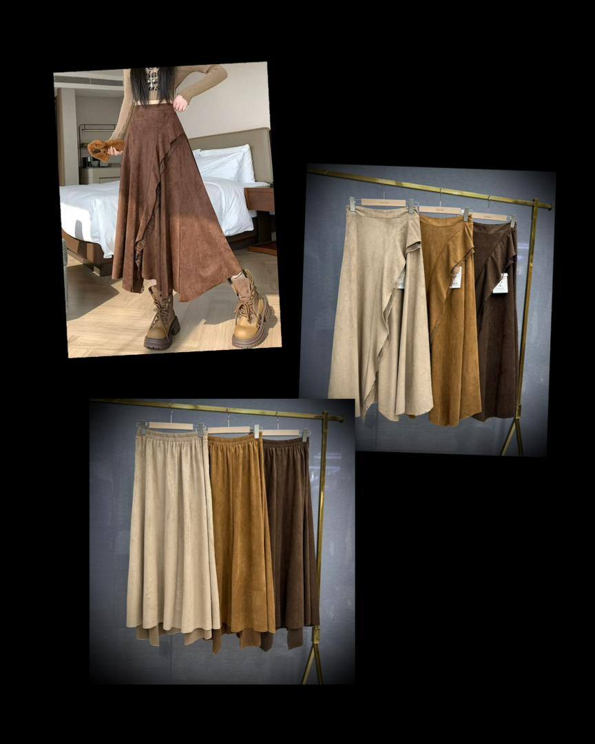 Vintage Suede Skirt
Винтажная замшевая юбка асимметрия