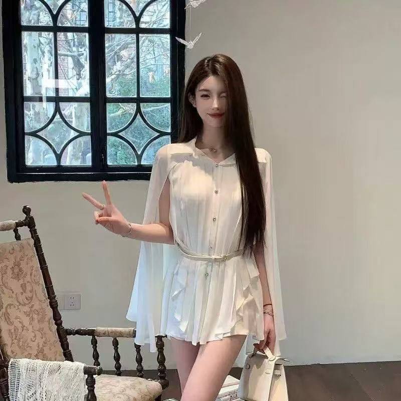 Cape Blouse Set
Рубашка с накидкой-шлейфом