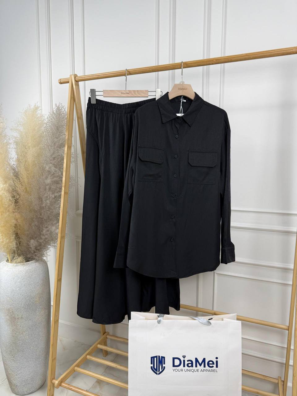 Комплект из купра тенселя: рубашка и юбка