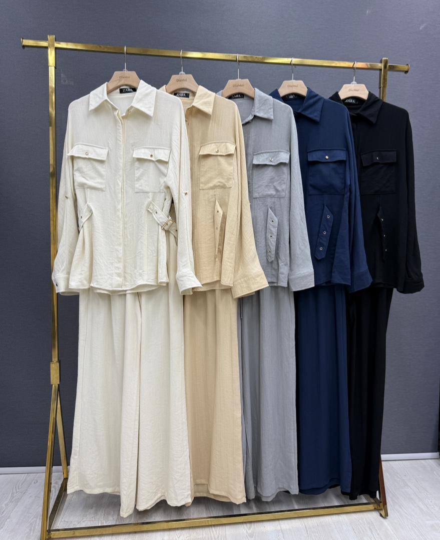 Cargo Chic Set
Рубашка + широкие брюки