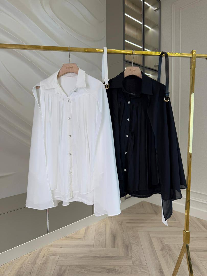 Элегантная рубашка с накидкой — утончённый стиль люкс