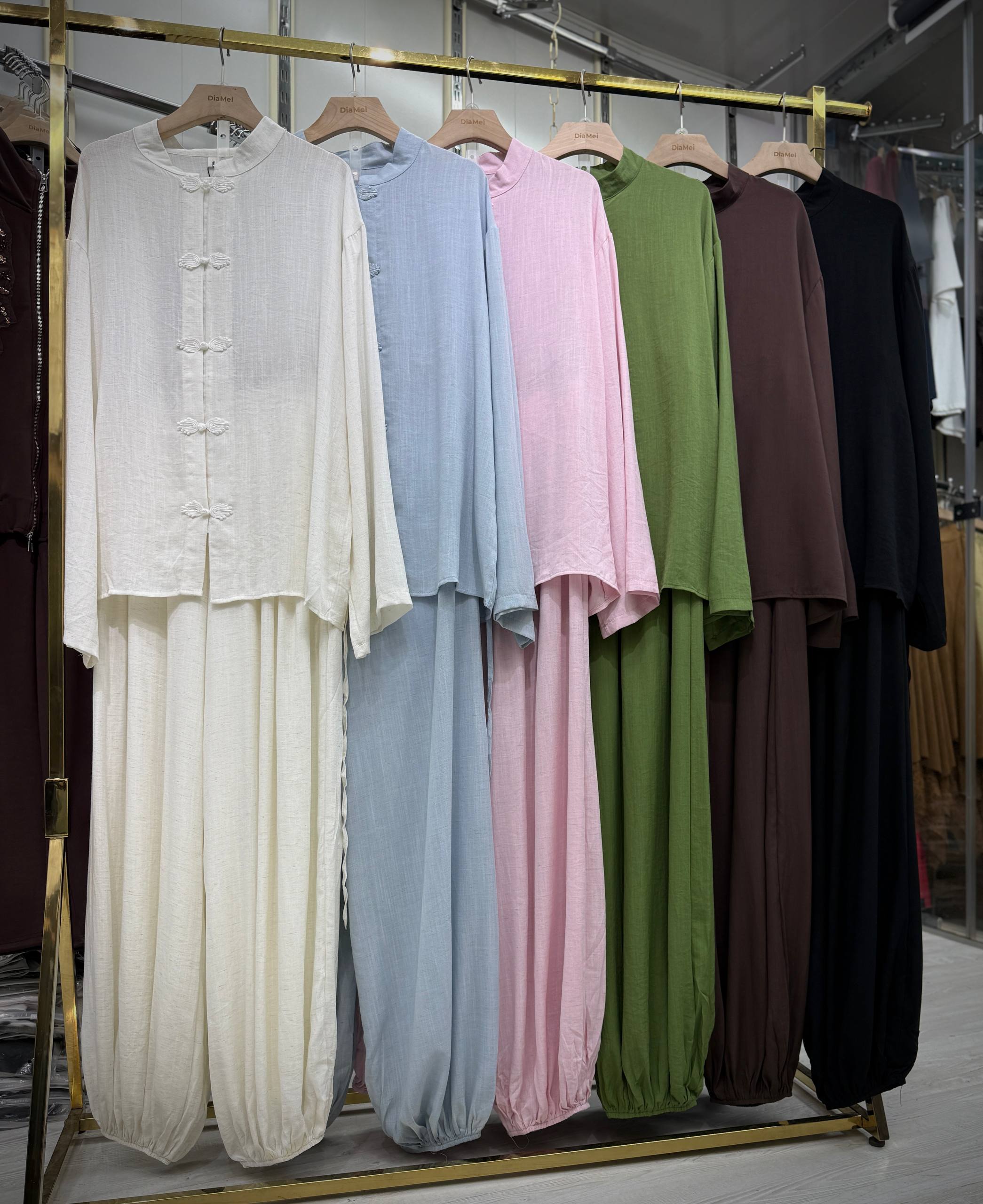 Костюм в стиле China-Style — рубашка + брюки-султанки