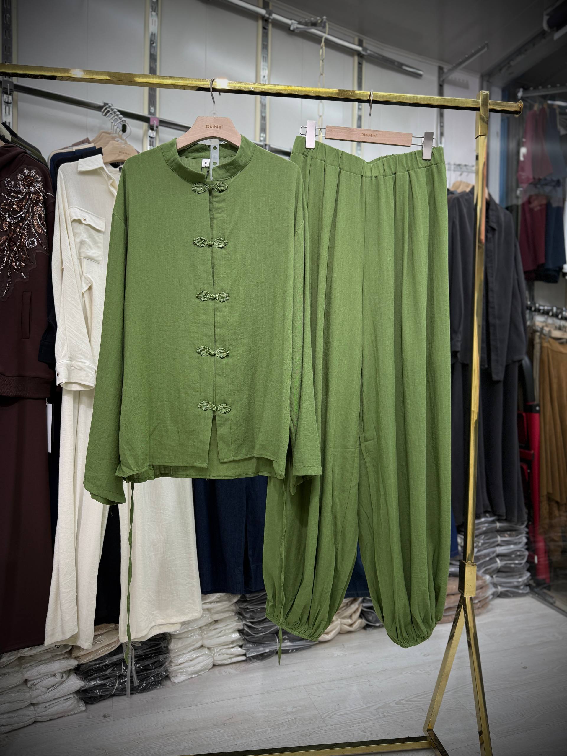 Костюм в стиле China-Style — рубашка + брюки-султанки