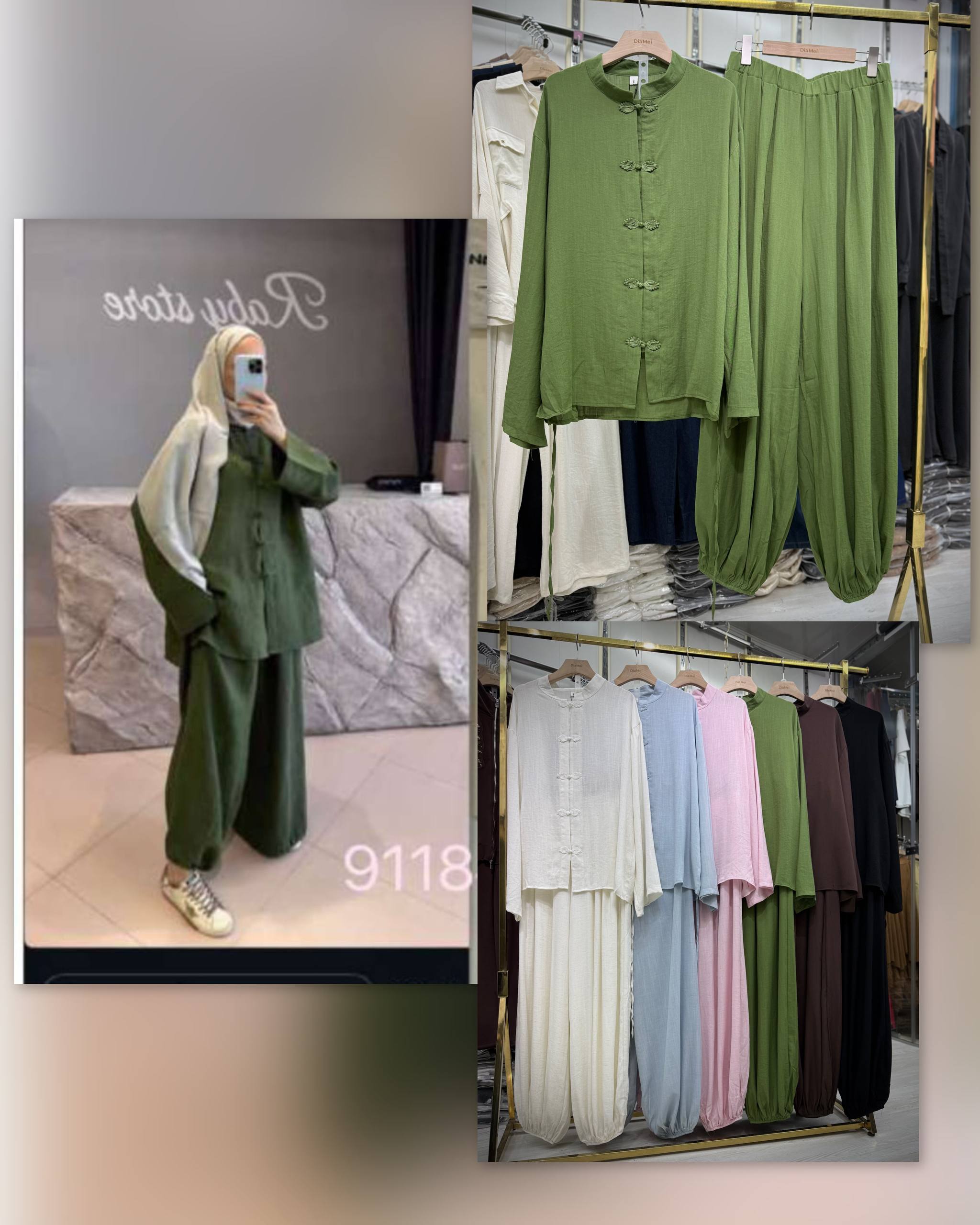 Костюм в стиле China-Style — рубашка + брюки-султанки