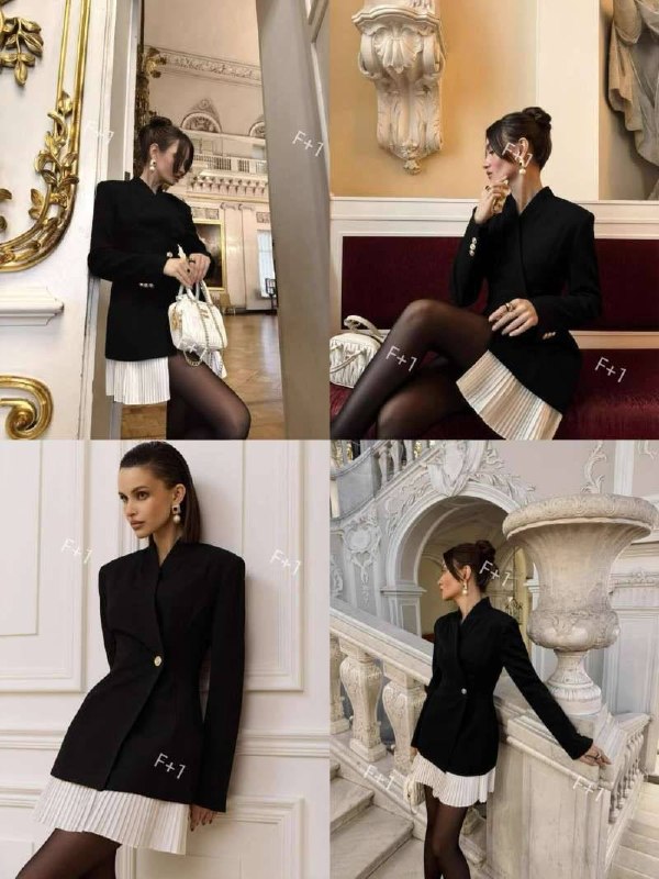Pleated Hem Blazer
Жакет с плиссированной юбкой-вставко...