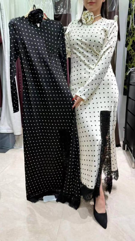 Polka Dot Maxi Dress
Платье в горошек с кружевной отдел...