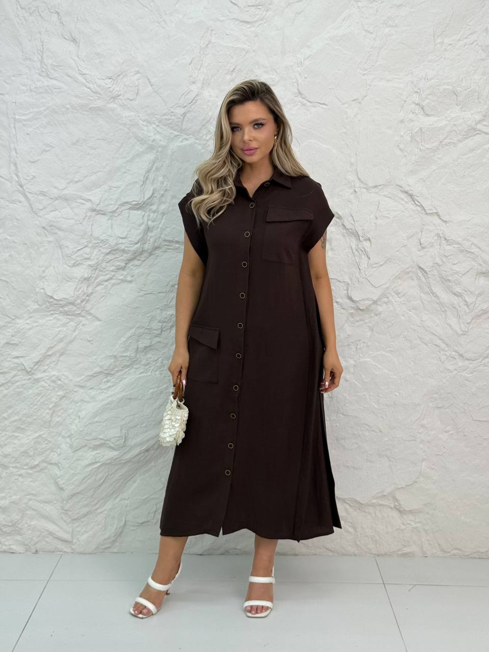 Платье из льна