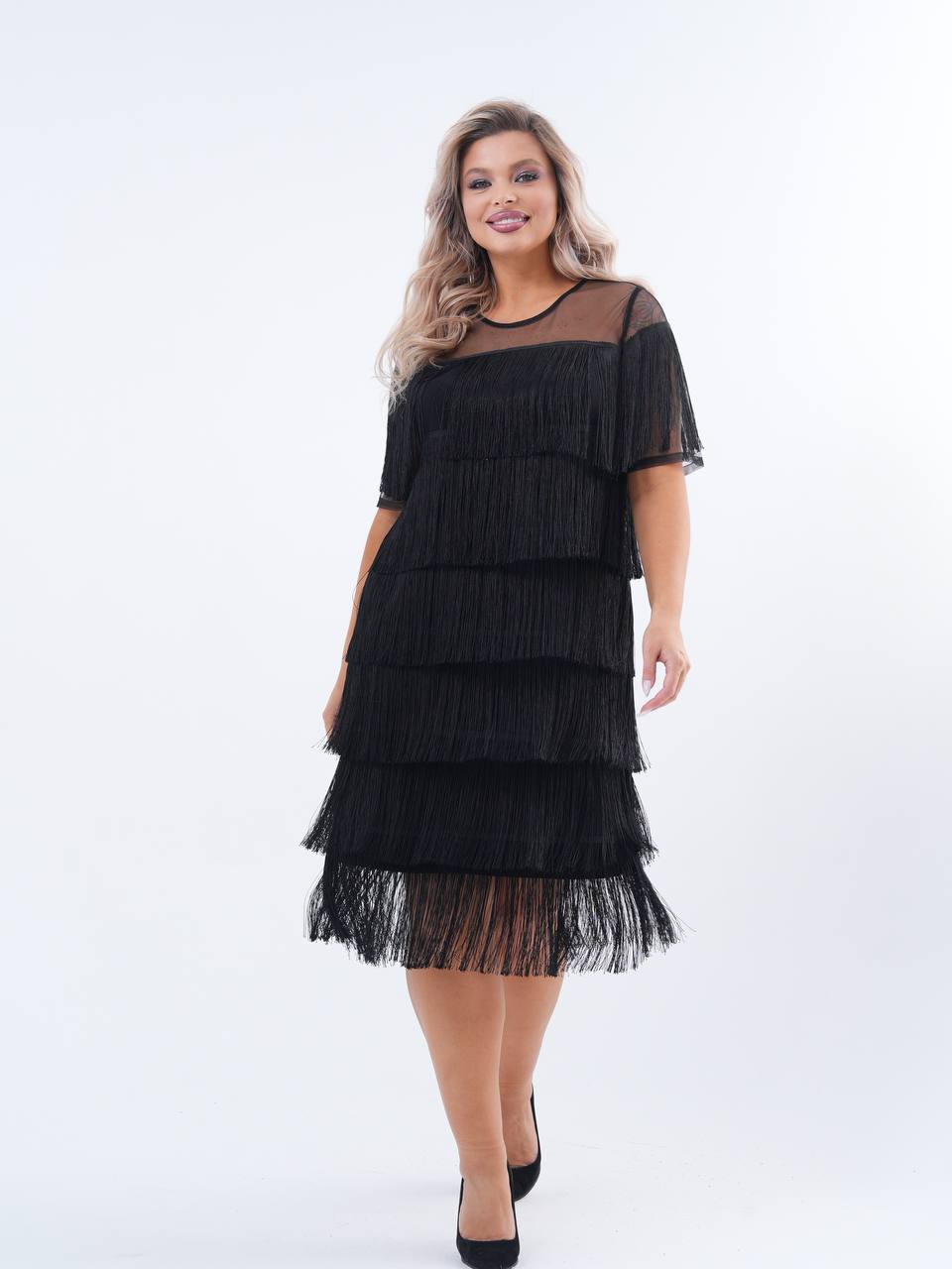 Платье с бах...