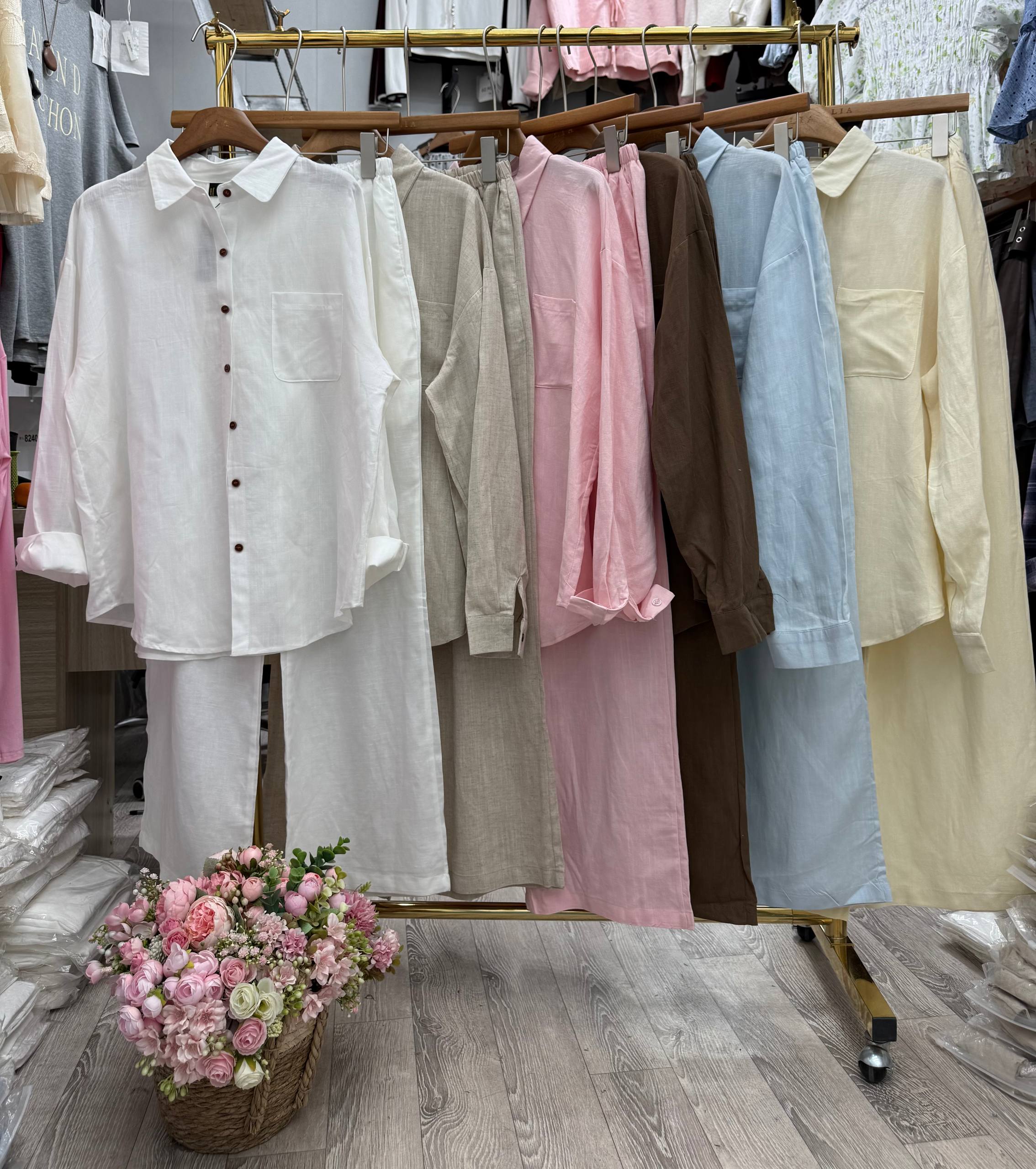 Стильная льняная двойка из 100% натурального льна🌸
Разм...