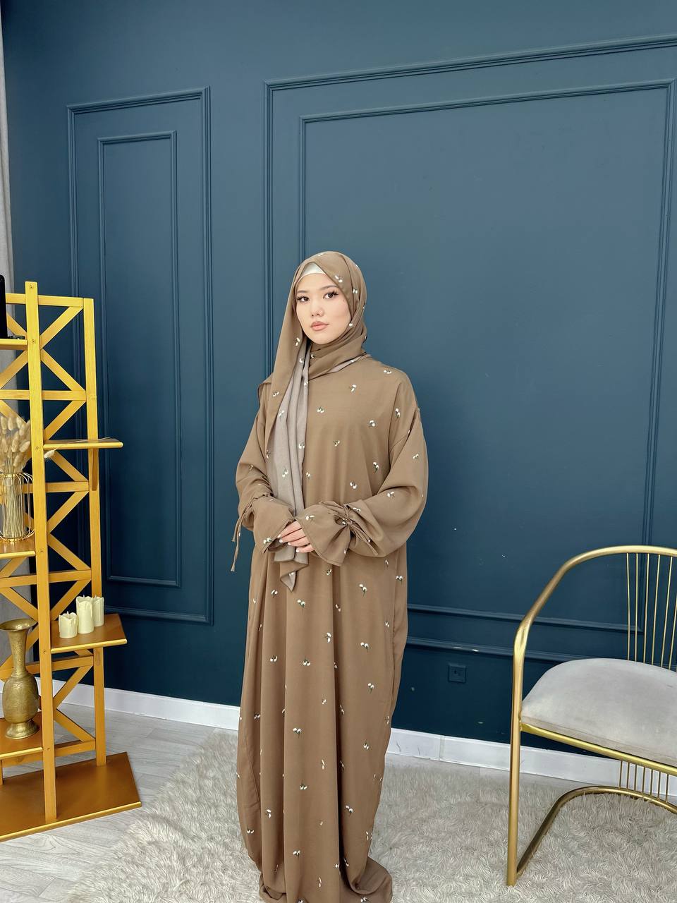 Платье с шарфом 💐