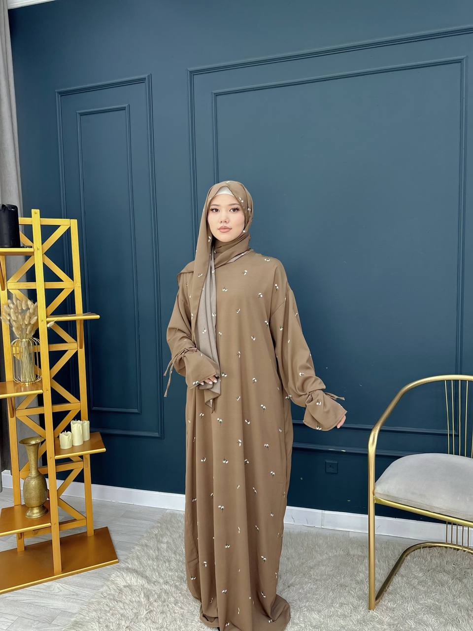 Платье с шарфом 💐