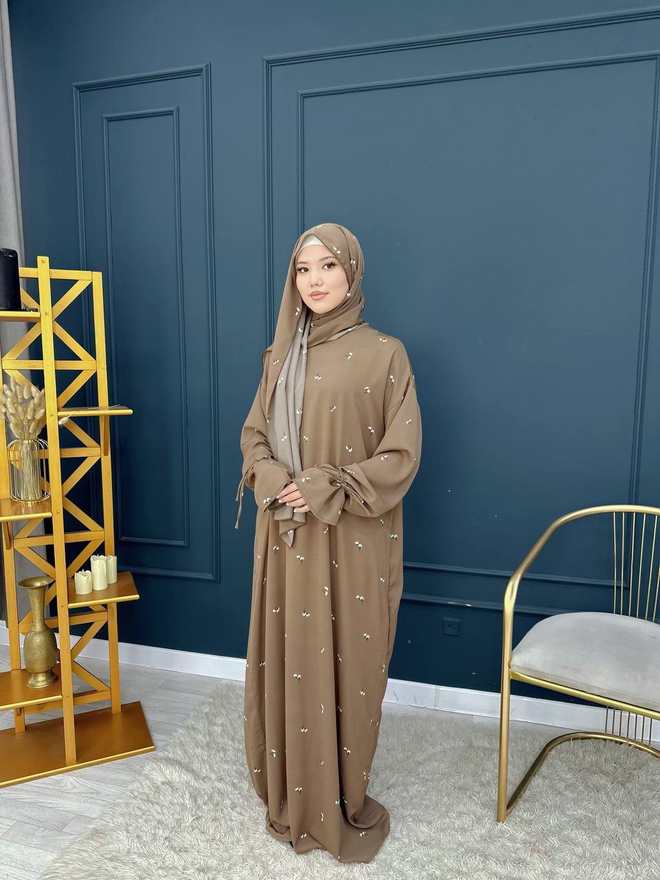 Платье с шарфом 💐