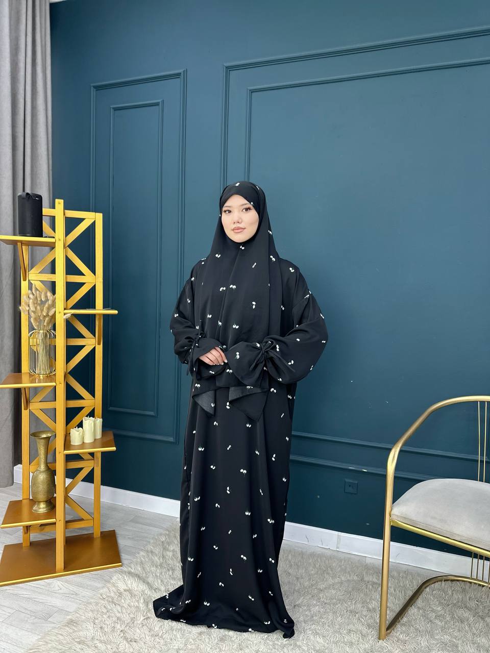 Платье с шарфом 💐