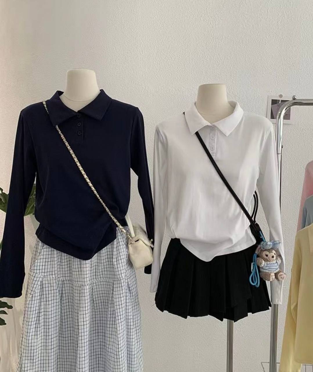 Лёгкий лонгслив с воротником — идеальный вариант на вес...