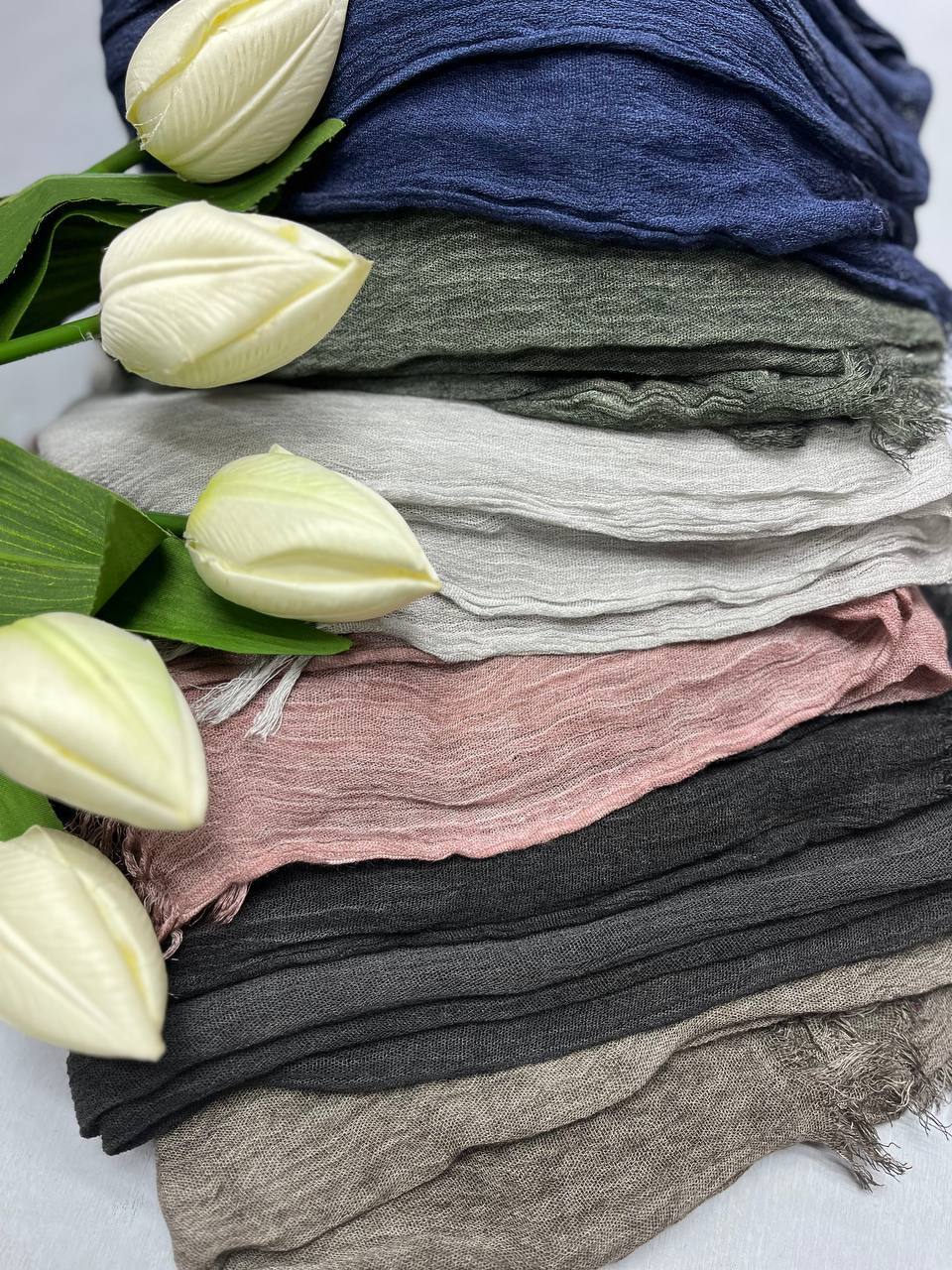 Шарфы Варенный Лён хб 
😍
Однотонная 
Размер 180/70 📏
Це...