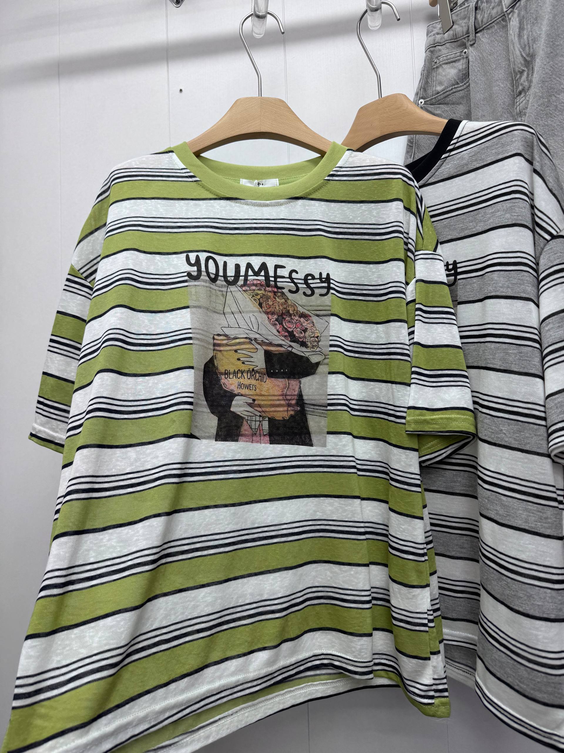 New collection 
Стильный фут  в полоску с принтом 🔥
   ...