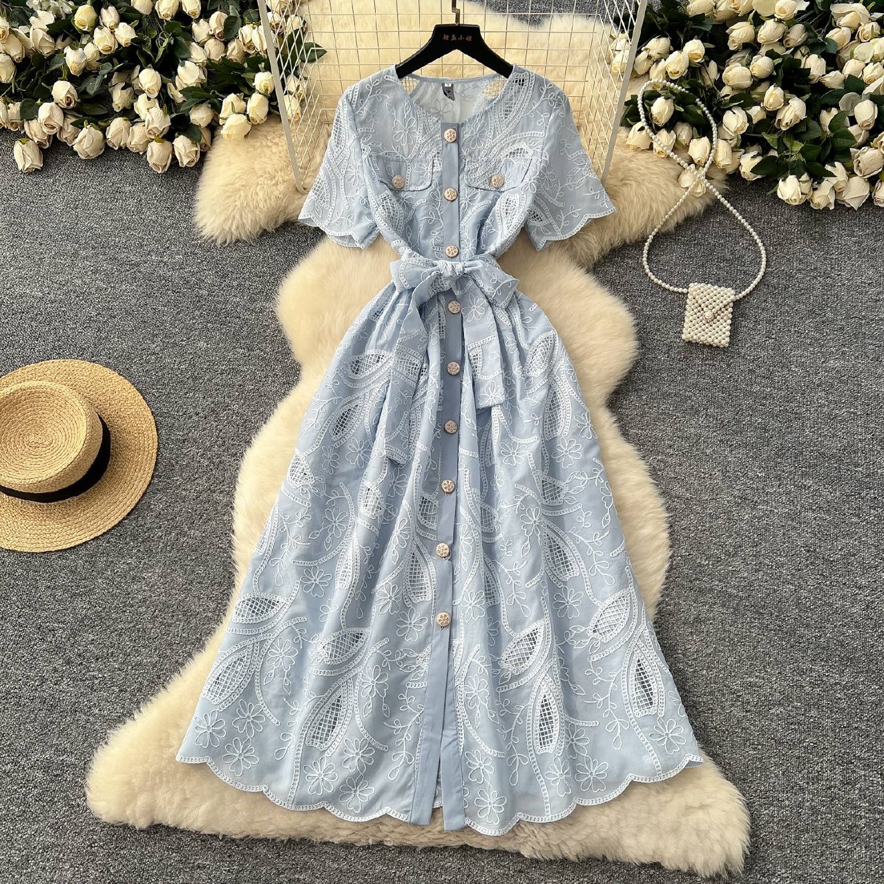 Летнее поступление 
💙Хлопковое платье 
💙С ремешком 
💙Пу...