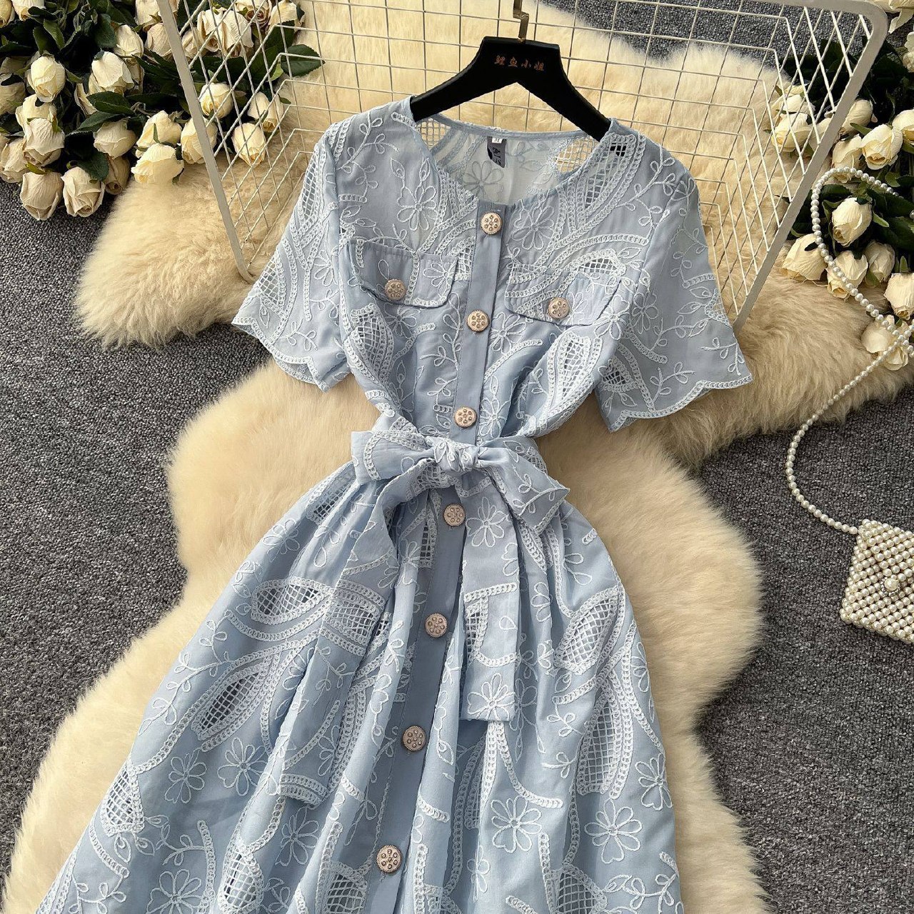 Летнее поступление 
💙Хлопковое платье 
💙С ремешком 
💙Пу...
